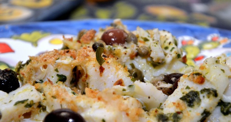 Baccalà gratinato al forno